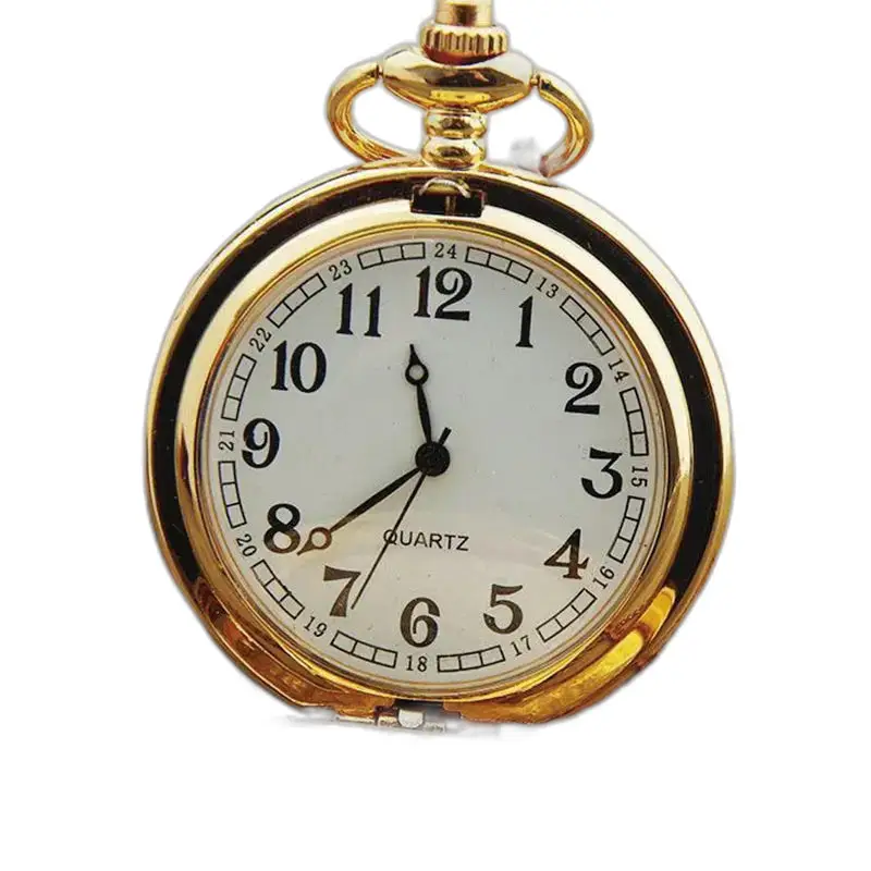 Orologio da donna con collana in oro gioiello e chic con orologio da tasca in oro e quadrante bianco