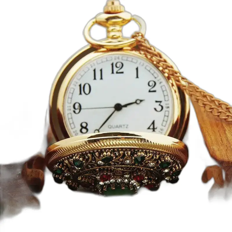Orologio da donna con collana in oro Jeweled Chic con copertura in oro gioiello