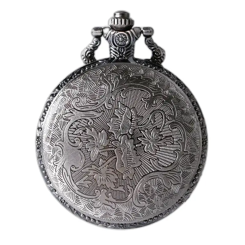 Orologio con collana in argento decorato con lupo ispirato a Games of Thrones, perfetto per i fan