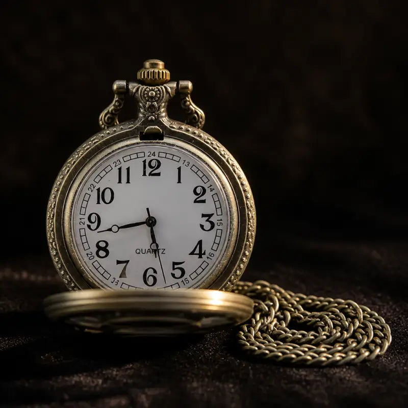 Orologio da tasca vintage con collana di lupi - Univers Gousset