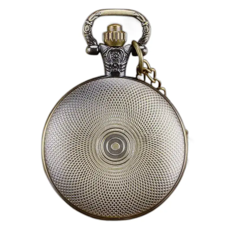Orologio con collana in lupo metallico con tassello in bronzo con patta protettiva decorata