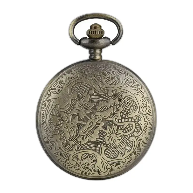 Orologio con collana in bronzo My Little Flower con un elegante quadrante in bronzo decorato