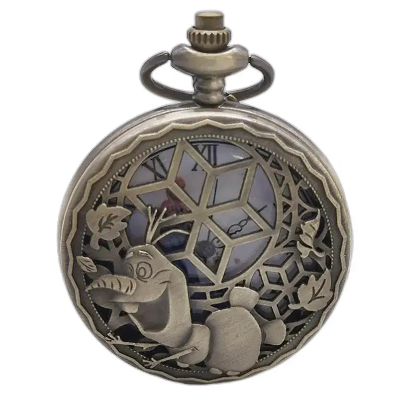 Orologio vintage con collana in bronzo Olaf dal design unico Olaf