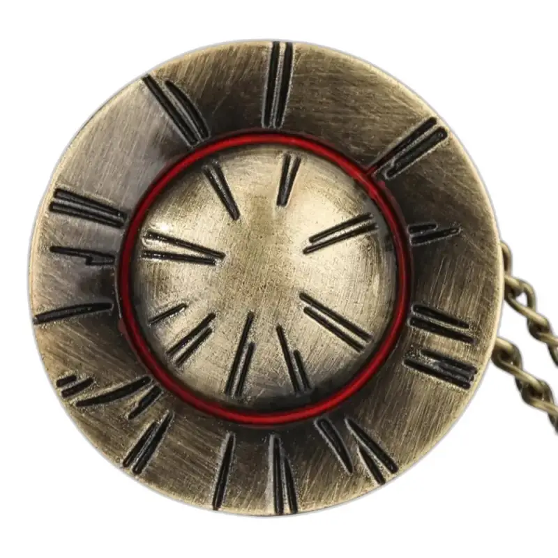 Orologio originale Collier Chapeau in bronzo con quadrante da tasca color bronzo