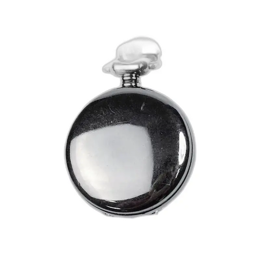 Orologio con collana e pendente al quarzo in acciaio inossidabile con un elegante quadrante argentato
