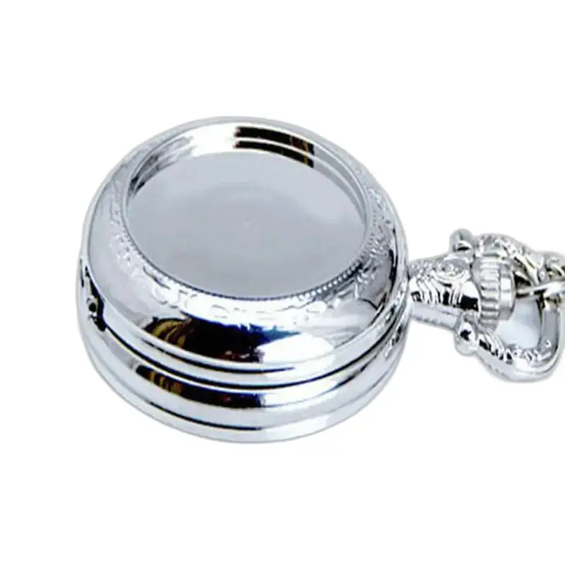Elegante orologio da collana personalizzato per lui con orologio da collana in argento lucido
