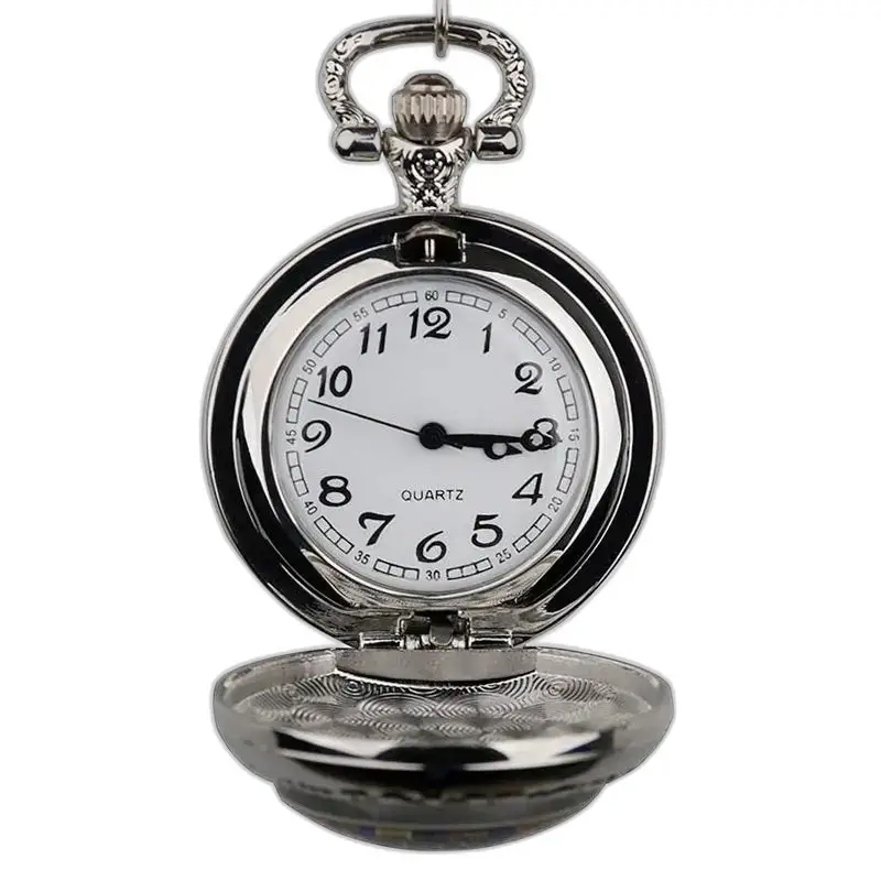 Orologio da collana personalizzato per uomo donna con orologio da collana al quarzo argento