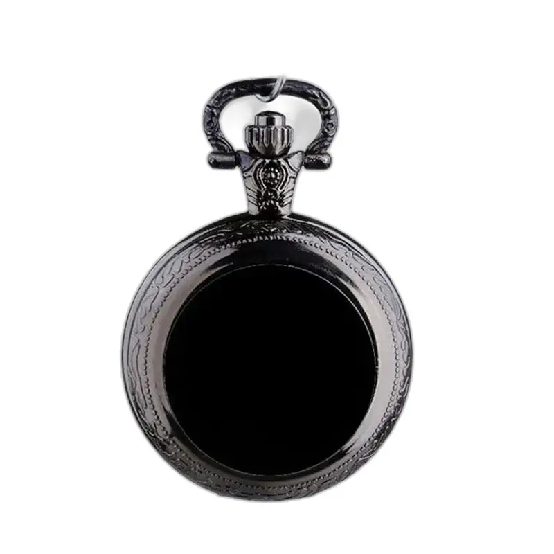 Orologio da collana personalizzato per uomo donna con orologio da collana in metallo nero