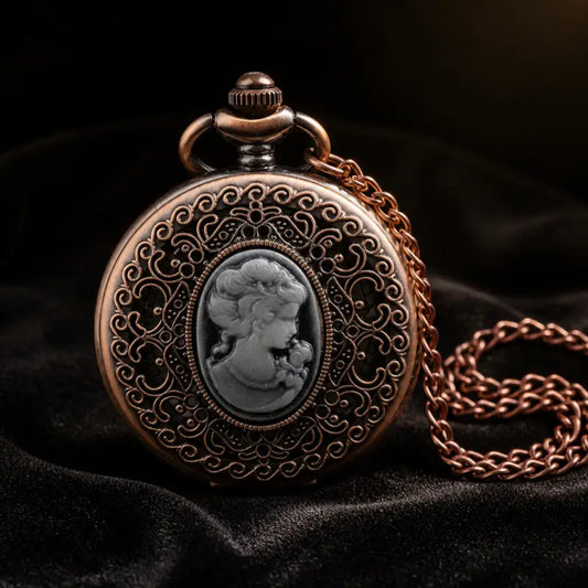 Collana vintage con orologio da tasca al quarzo da donna - Univers Gousset
