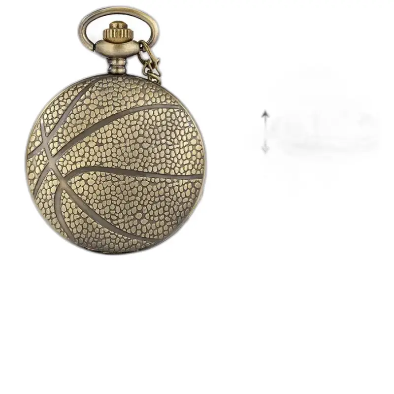 Orologio con collana al quarzo da basket in bronzo fantasia, accessorio unico per gli appassionati di basket