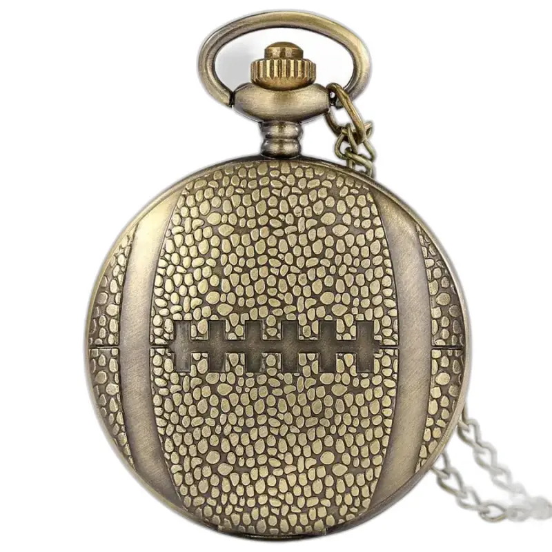 Orologio da collana al quarzo in bronzo fantasia a forma di elegante pallone da calcio