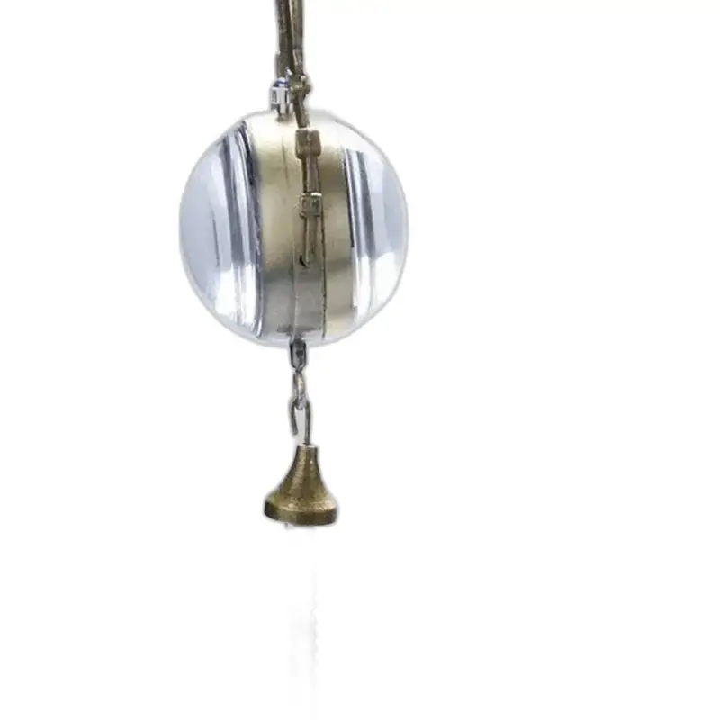 Sfera in vetro trasparente con fasce in metallo per orologio da collana Retro Chic