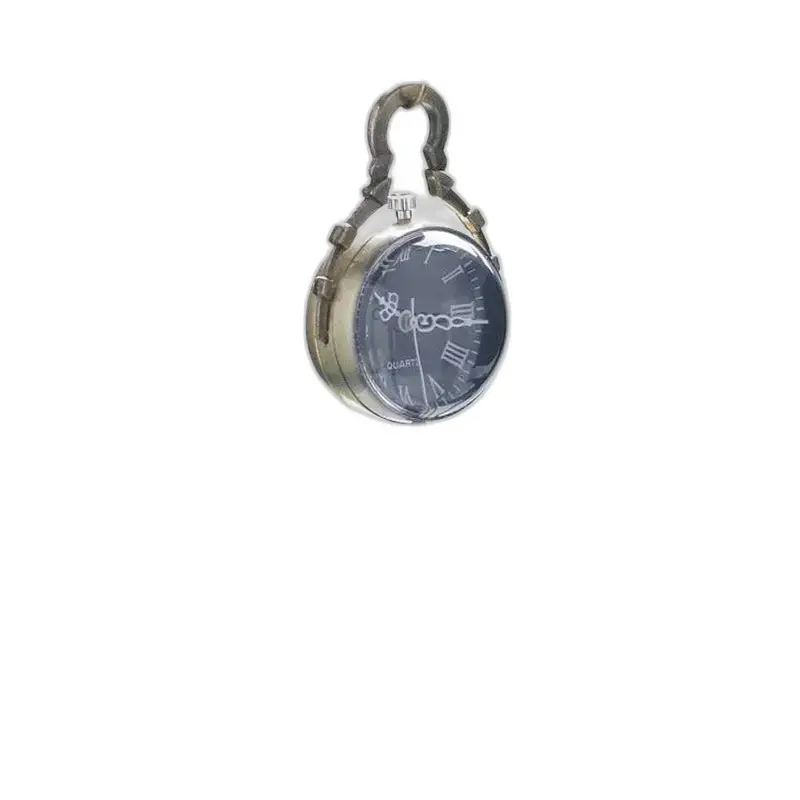 Orologio da collana retrò chic da donna con orologio da tasca in argento