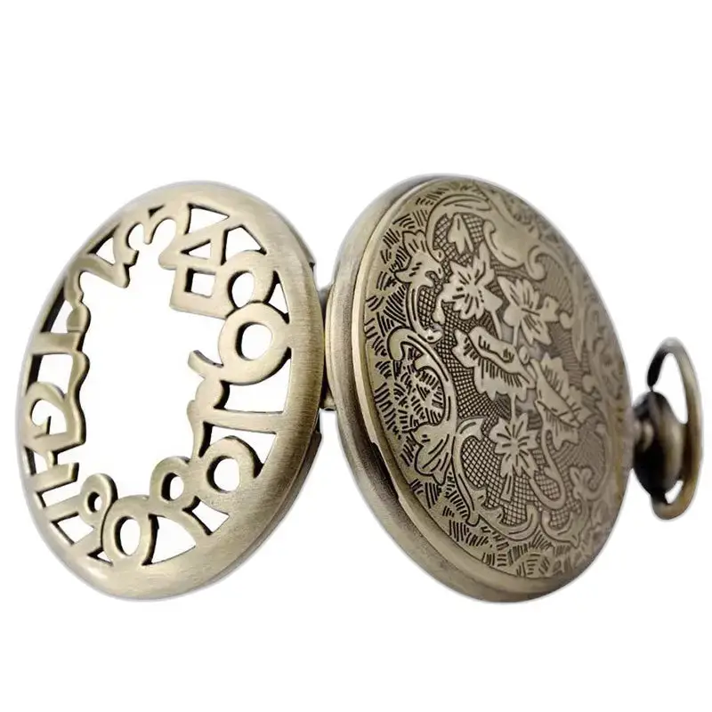 Orologio da donna retrò con collana vintage in bronzo dal design ricercato ed elegante