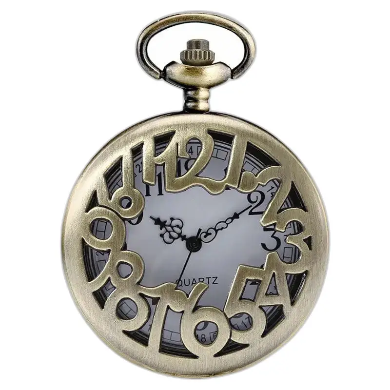 Orologio da collana retrò da donna vintage in bronzo con orologio da collana in stile antico