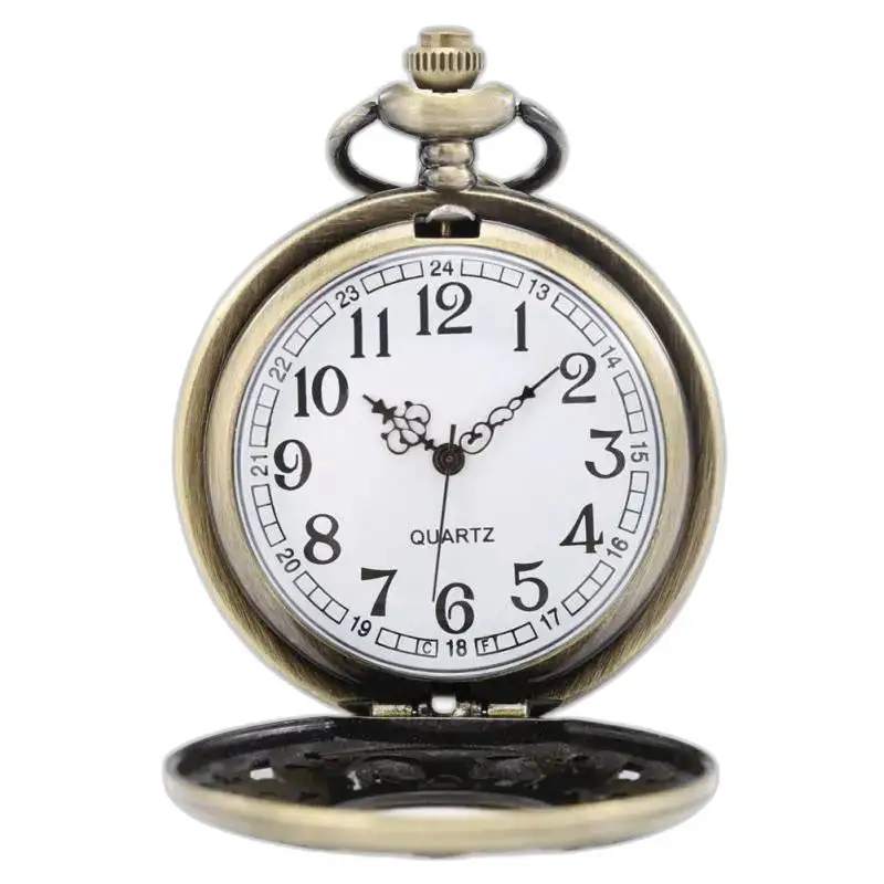 Orologio con collana di fiori retrò in bronzo vintage, un'elegante collana di orologi antichi retrò