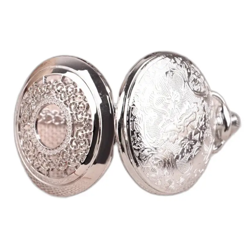 Montre Collier Romantic Royal Bleu Argent Femme avec une finition en argent ornée