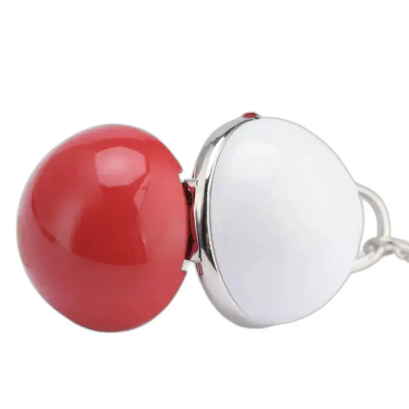 Portachiavi rosso e bianco per orologio con collana rotonda rossa e bianca