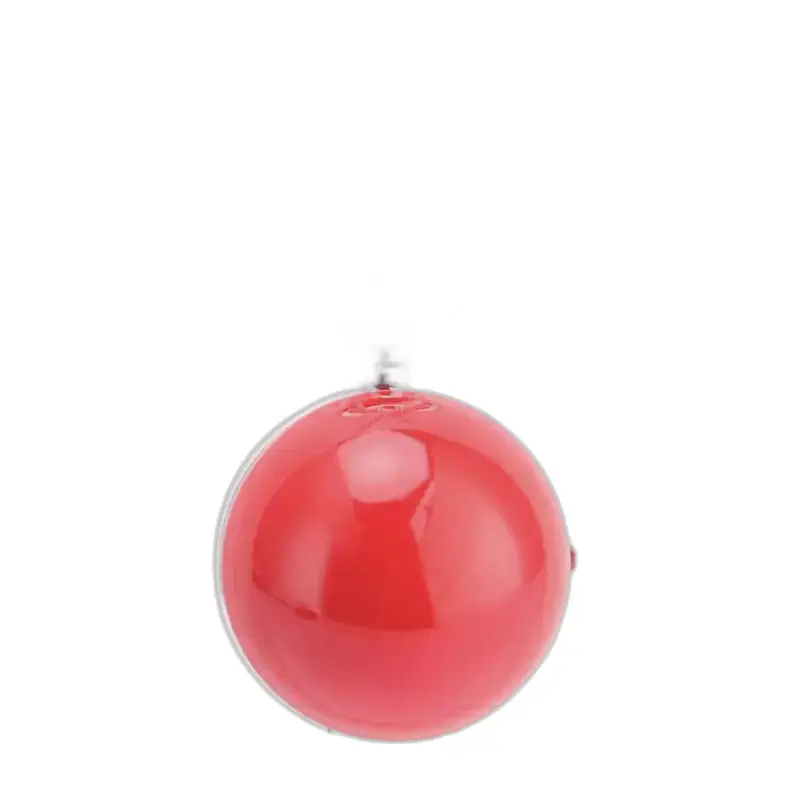 Ornamento sferico rosso per orologio con collana rotonda rossa e bianca, collana rotonda rossa