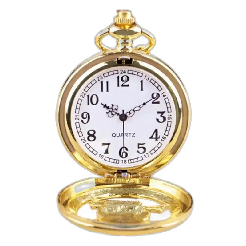Orologio da donna vintage con collana di rose Pretty Owls con orologio da tasca in oro e quadrante bianco