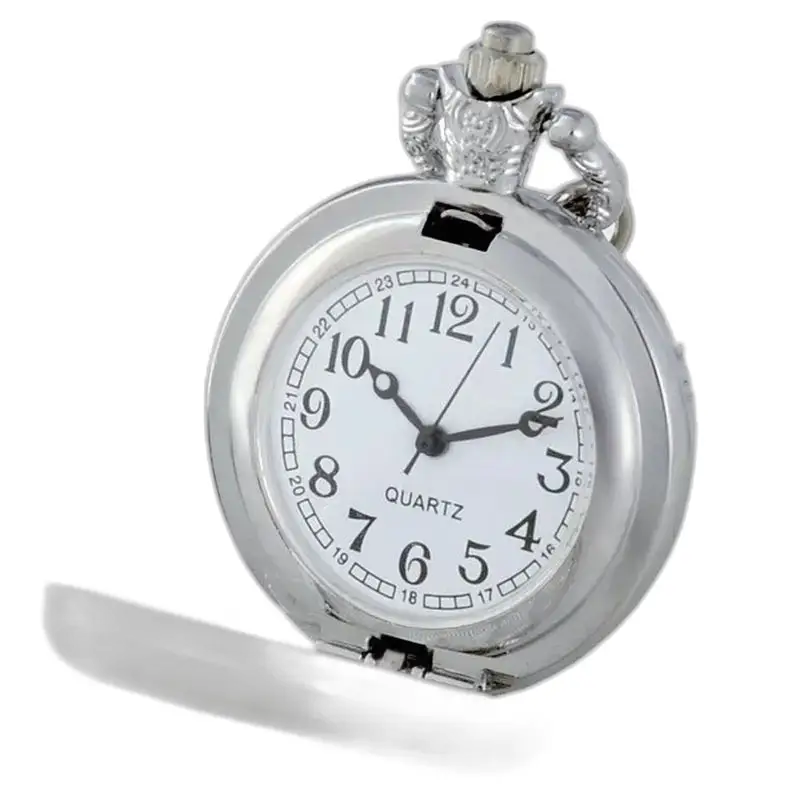 Orologio vintage con collana rosa rossa unisex con elegante orologio in argento
