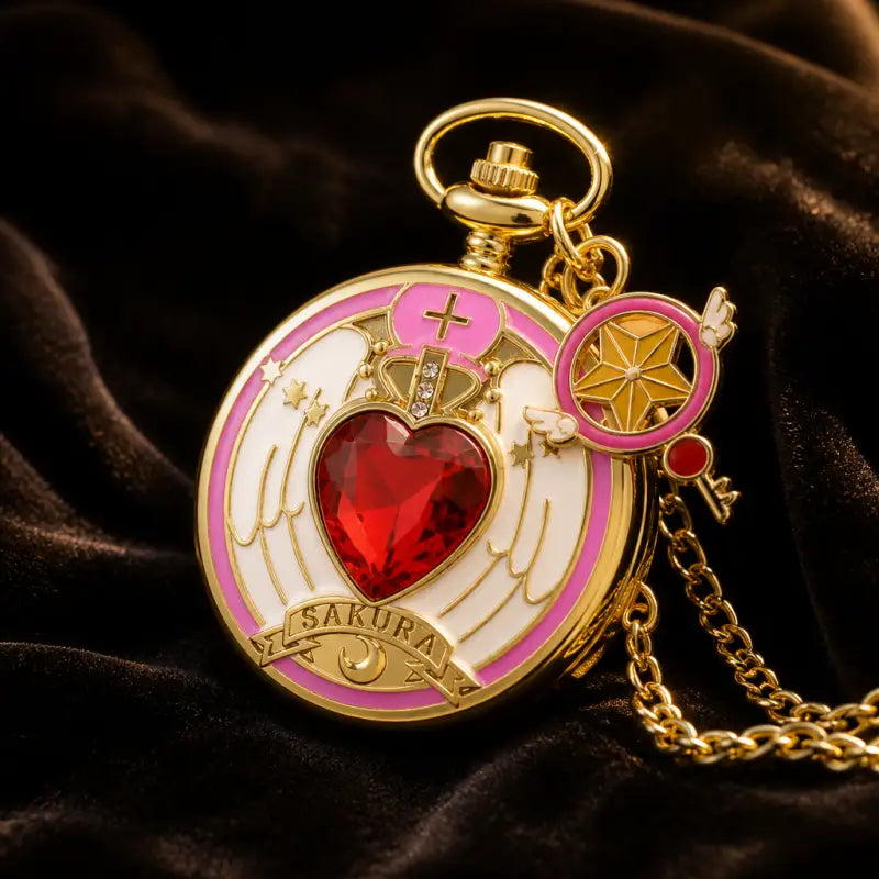 Collana con orologio da tasca al quarzo da donna Sakura - Univers Gousset