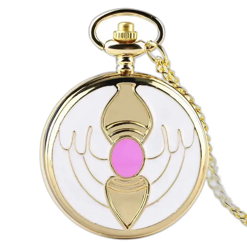 Orologio vintage con collana Sakura e orologio con gemme in oro, bianco e rosa