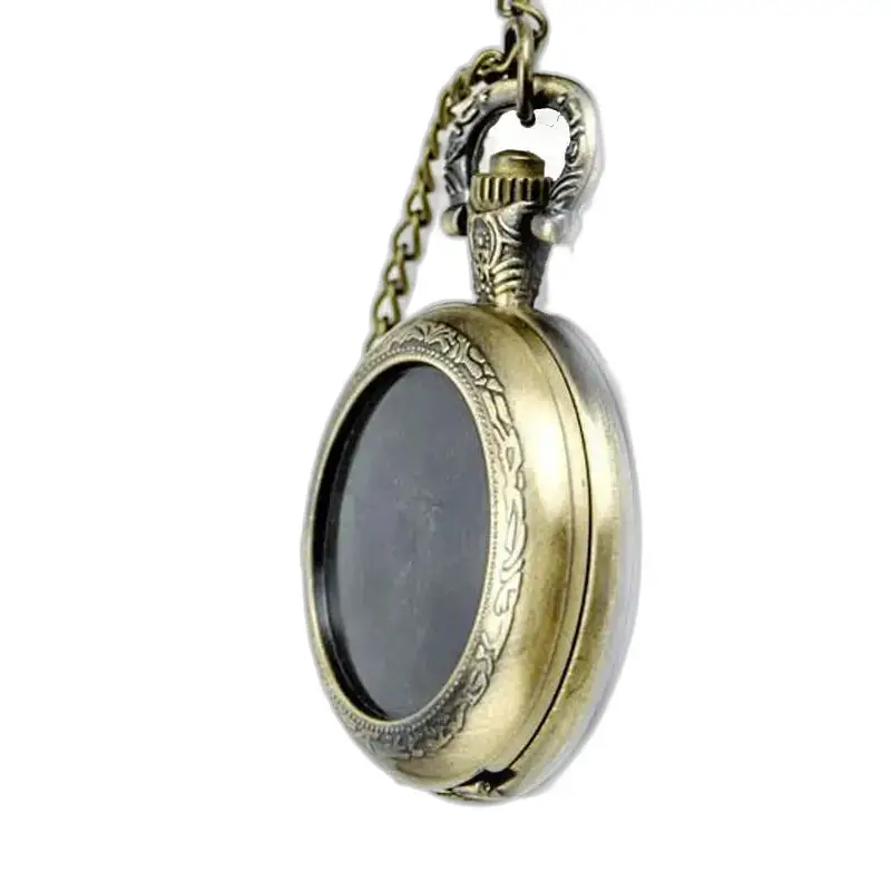 Orologio con collana solare in bronzo e acciaio inossidabile con orologio con collana antica