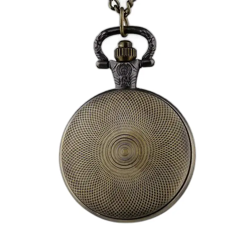 Orologio vintage con collana Steampunk in argento e orologio da tasca in bronzo con motivo elegante