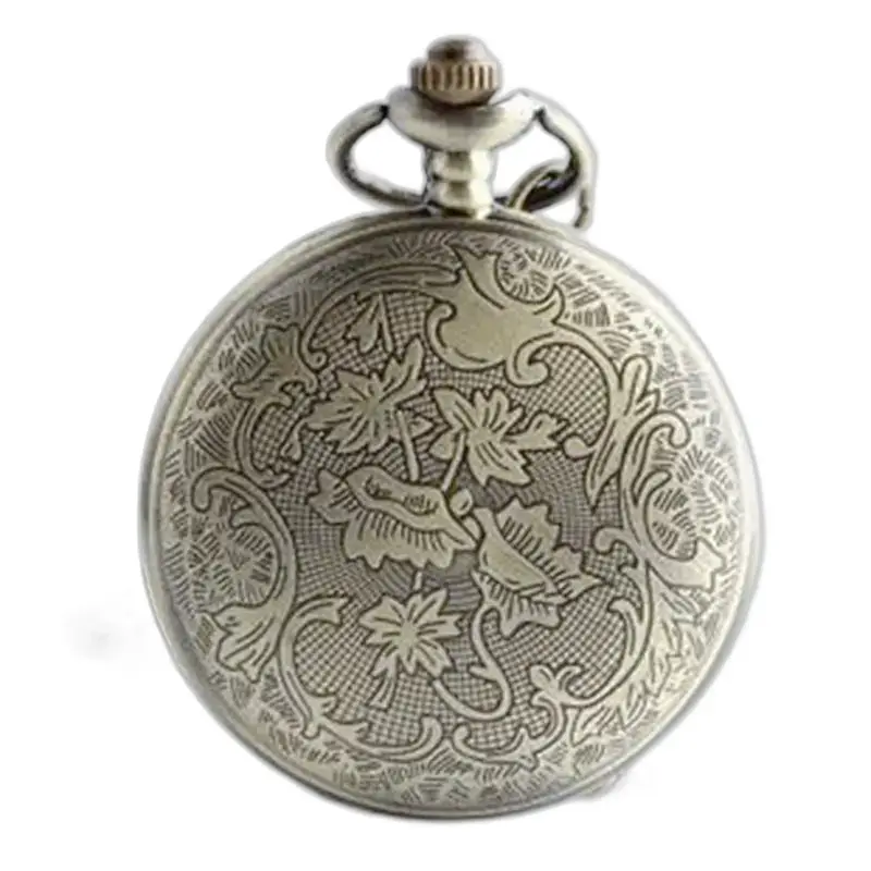 Orologio Collier vintage in argento ornato da eleganti dettagli floreali