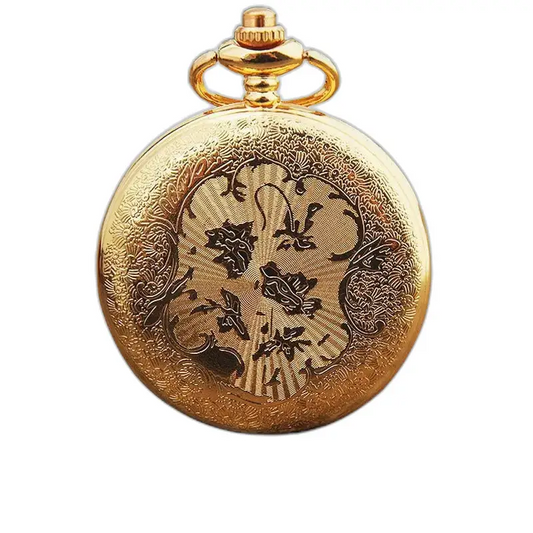 Orologio con collana con pendente in oro vintage chic con un elegante design da orologio in oro