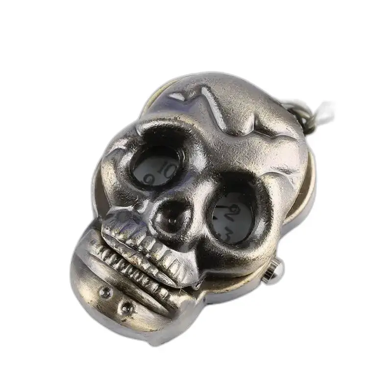 Orologio da collana vintage gotico per uomo e donna con motivo a teschio