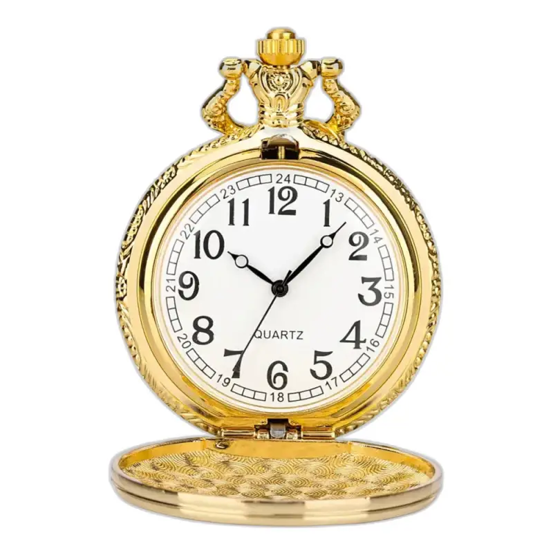 Orologio vintage con collana Marilyne Monroe e orologio da tasca in oro aperto