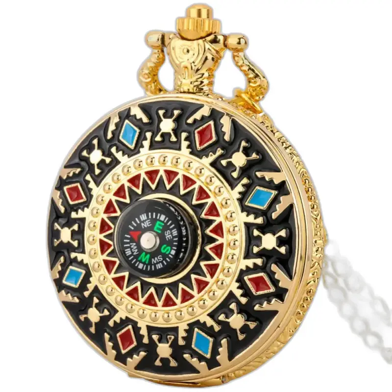 Orologio vintage Marilyne Monroe Collier con quadrante dorato e bussola decorata