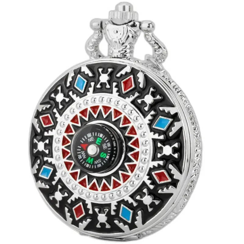 Orologio con collana elegante Marilyn Monroe vintage ornato con bussola in argento