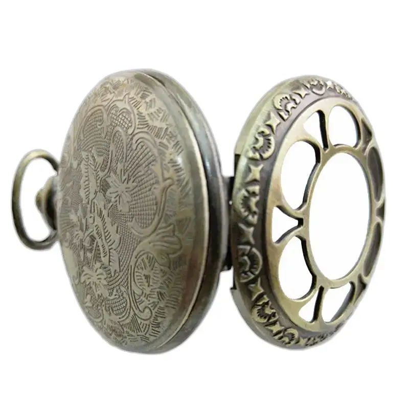 Orologio da collana vintage decorato con orologio al quarzo per uomo e donna