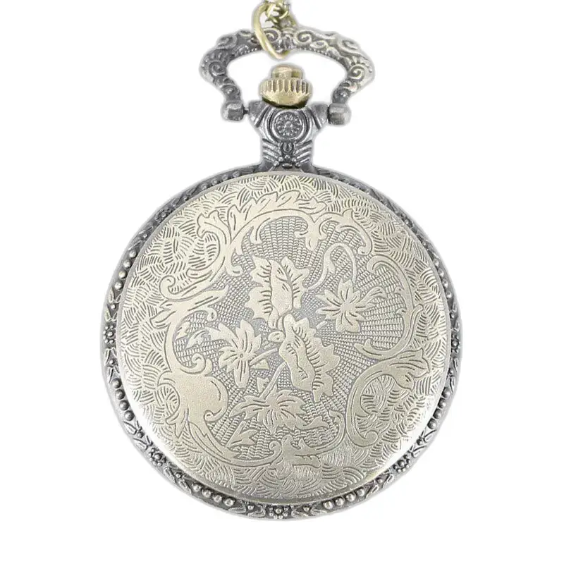 Orologio vintage con collana al quarzo dello zodiaco cinese con un elegante quadrante argentato