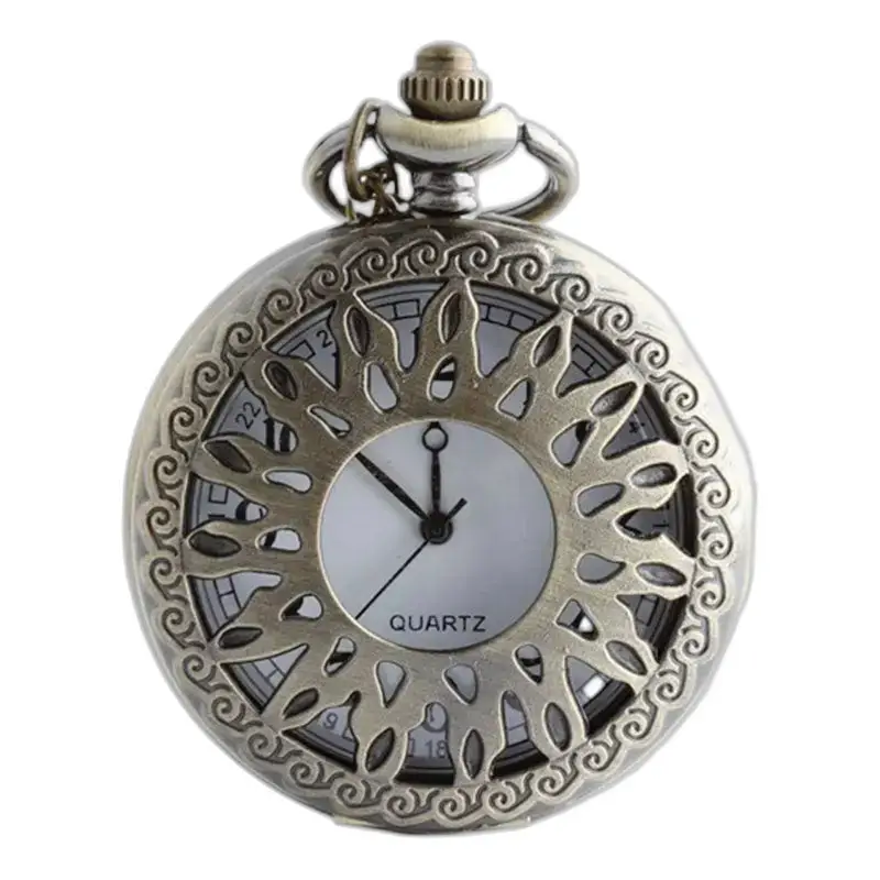 Orologio vintage con collana automatica Roi Soleil in argento ornato da dettagli raffinati