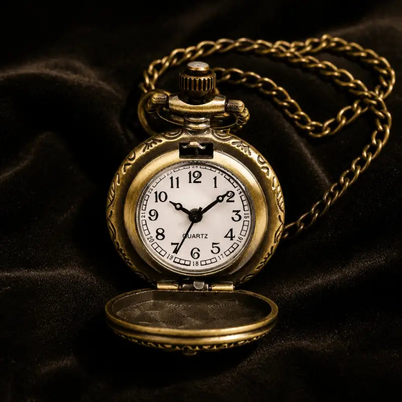 Orologio da tasca al quarzo Hunter inciso da donna - Univers Gousset