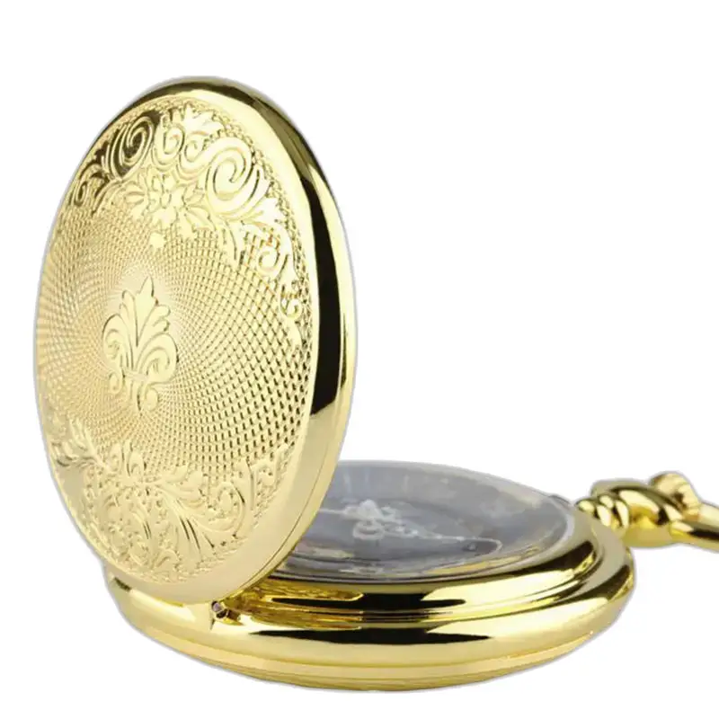 Orologio da tasca in oro di lusso per uomo e donna, decorato con stemmi reali, elegante e raffinato