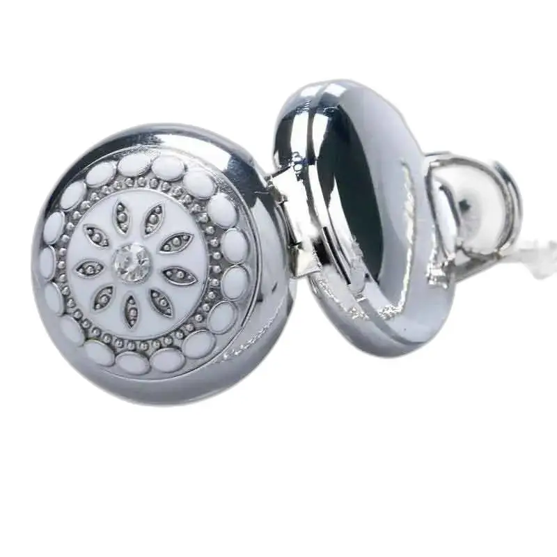 Medaglione in argento con disegno floreale per Orologio da Taschino da Donna Duchessa