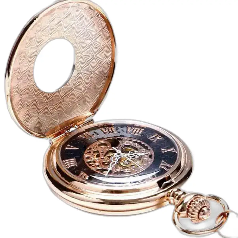Orologio da tasca di lusso in madreperla dorata, elegante e raffinato con la sua lucentezza dorata