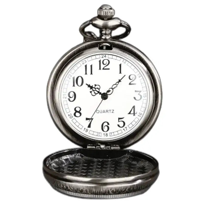 Orologio da tasca oroscopo vintage, orologio d'argento con quadrante bianco