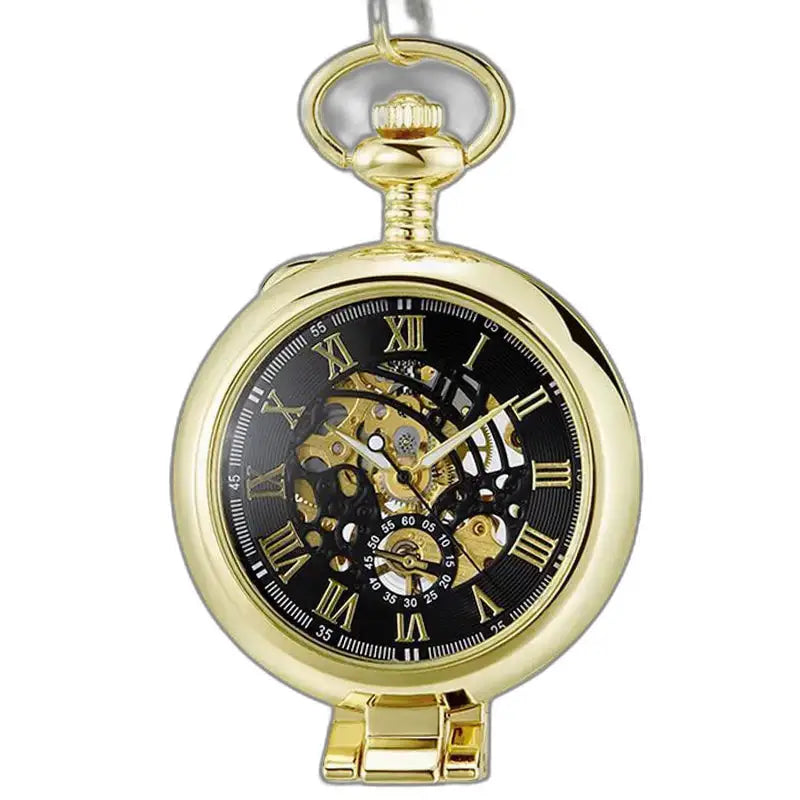 Orologio da tasca meccanico di lusso con movimento meccanico e carica manuale in oro