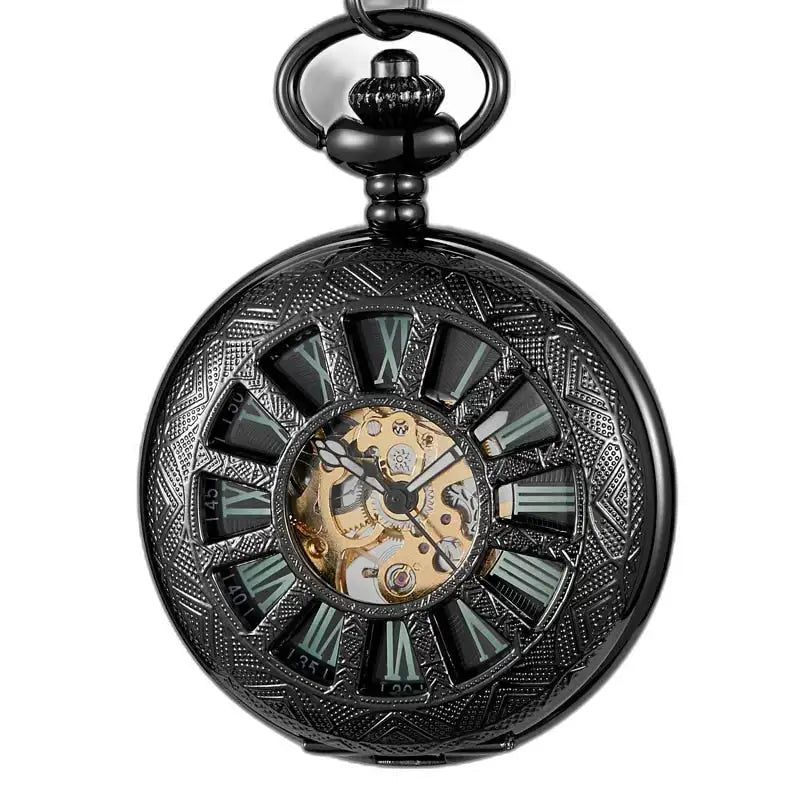 Montre de Poche Mécanique Green Lantern avec des engrenages visibles et une allure unique