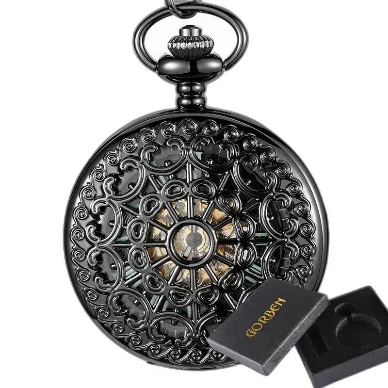 Orologio da tasca meccanico Lanterna Verde, un pezzo dall'aspetto unico in nero