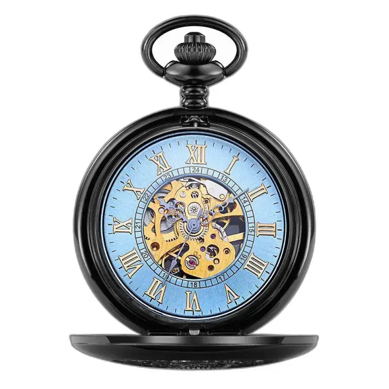 Orologio da tasca meccanico luminoso da donna con meccanismo a vista e design elegante
