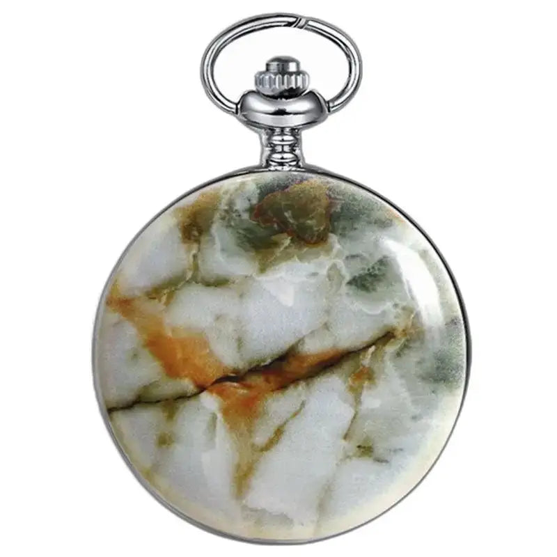 Orologio da tasca meccanico in marmo di lusso con motivo marmoreo elegante e sofisticato