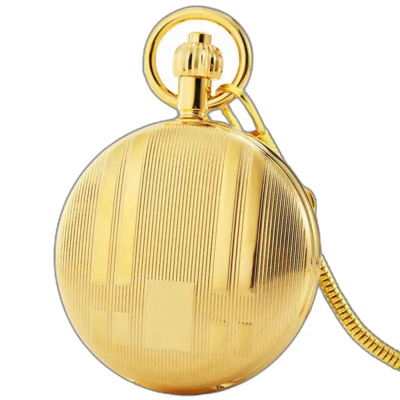 Orologio da tasca meccanico in oro per gentiluomini moderni con catena d'oro