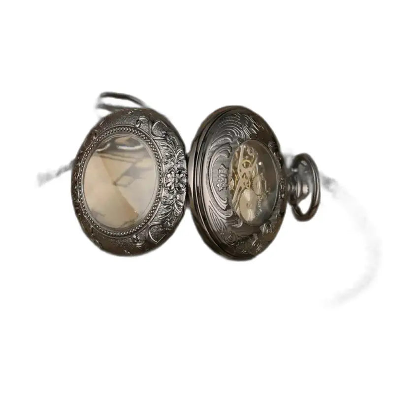 Orologio da tasca meccanico da uomo moderno Regalcrown in elegante argento decorato